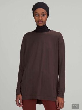 Lululemon Modal Pleated Back Long Sleeve Shirt